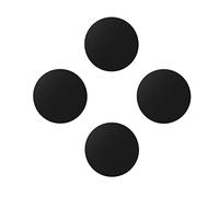 Juspota 4 Piezas Láminas Metálicas Muy Finas Placas Metálicas con Adhesivo para Soporte Movil Coche Magnético/Iman para Movil Coche y Otros Productos de imán - Negro 4 Redondas