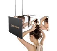 JUSRON Miroir de Coupe de cheveux à Angle de Vision 360, verre HD Transparent Anti-buée