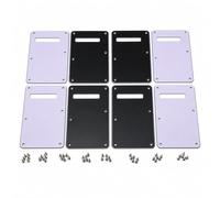 jussming 4 cubiertas de cavidad de trémolo para placa trasera de guitarra compatible con Fender USA estándar mexicano Stratocaster Modern ST Style, 3 capas, color negro