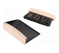 jussming Juego de escoba y recogedor de escritorio, barredora de mano ligera para mesas de comedor y encimeras de cocina, mini kit de herramientas de limpieza, color negro (20 x 14 x 4 cm)