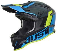 Just 1 Helmets, Unisex Adulto, 609230111200104, BLU/Giallo, M