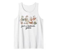 Just a Bookish Goose Cute Reading Aesthetic Camiseta sin Mangas