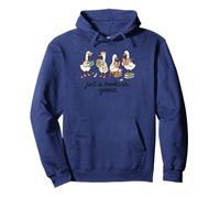 Just a Bookish Goose Cute Reading Aesthetic Sudadera con Capucha
