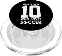 Just A Boy Who Loves 10 AÑOS SOCER FÚTBOL 10º CUMPLEO PopSockets PopGrip para MagSafe