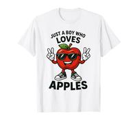 Just a Boy Who Loves Apples Apple Teen Boys Toddler Kid Camiseta