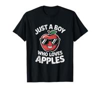 Just a Boy Who Loves Apples Apple Teen Boys Toddler Kid Camiseta