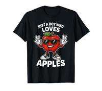 Just a Boy Who Loves Apples Apple Teen Boys Toddler Kid Camiseta