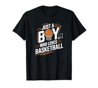 Just A Boy Who Loves - Aros Deportivos para Aficionados al Jugador de Baloncesto Camiseta