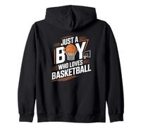 Just A Boy Who Loves - Aros Deportivos para Aficionados al Jugador de Baloncesto Sudadera con Capucha