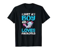 Just A Boy Who Loves Axolotl Lindo Kawaii Axolotl Camiseta