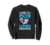 Just A Boy Who Loves Axolotl Lindo Kawaii Axolotl Sudadera