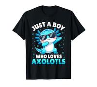 Just A Boy Who Loves Axolotls Kids Cute Dabbing Axolotl Camiseta