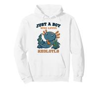 Just A Boy Who Loves Axolotls Lindo Dinosaurio salamandra Azul Sudadera con Capucha