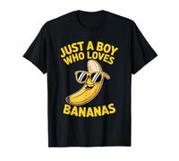 Just a Boy Who Loves Bananas Banana Teen Boys Toddler Kid Camiseta