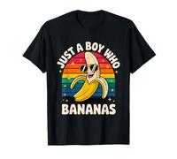 Just a Boy Who Loves Bananas Banana Teen Boys Toddler Kid Camiseta