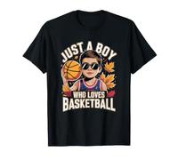 Just a Boy Who Loves Basketball Sport Kids Teens Toddler Camiseta