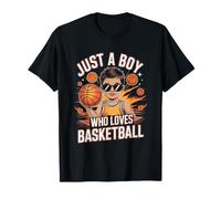 Just a Boy Who Loves Basketball Sport Kids Teens Toddler Camiseta