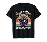 Just a Boy Who Loves Blackberries Blackberry Fruit Boys KDS Camiseta