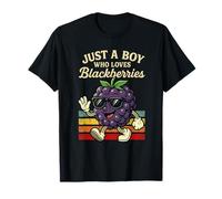 Just a Boy Who Loves Blackberries Blackberry Fruit Boys Kds Camiseta