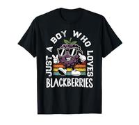 Just a Boy Who Loves Blackberries Blackberry Fruit Boys Kds Camiseta