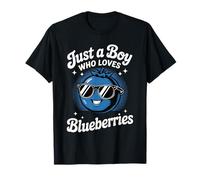 Just a Boy Who Loves Blueberries Blueberry Fruit Boys Kds Camiseta