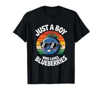 Just a Boy Who Loves Blueberries Blueberry Fruit Boys Kds Camiseta