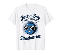Just a Boy Who Loves Blueberries Blueberry Fruit Boys Kds Camiseta