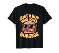 Just A Boy Who Loves Burgers Burger Lover Teen Boys Kid Camiseta
