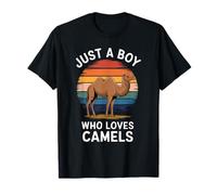 Just A Boy Who Loves Camels Desert Fan Kids Boys Camel Camiseta