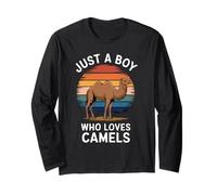 Just A Boy Who Loves Camels Desert Fan Kids Boys Camel Manga Larga