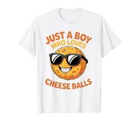 Just a Boy Who Loves Cheese Balls Funny Snack Teen Kid Boys Camiseta