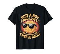 Just a Boy Who Loves Cheese Balls Funny Snack Teen Kid Boys Camiseta