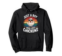 Just a Boy Who Loves Chickens Funny Farm Animal Lover Kids Sudadera con Capucha