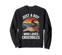 Just A Boy Who Loves Crocodiles Reptile Fan Kids Cocodrilos Sudadera