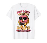 Just a Boy Who Loves Donuts Donut Lover Video Games Gamer Camiseta