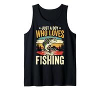 Just A Boy Who Loves Fishing Camiseta sin Mangas