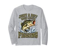 Just A Boy Who Loves Fishing Camo Bass Youth Kids Manga Larga