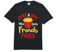 Just A Boy Who Loves French Fries Patatas Fritas Vegano Comfort Colors Adult Heavyweight T-Shirt