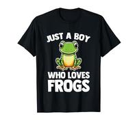 Just A Boy Who Loves Frogs - Rana divertida para amantes de las ranas Camiseta