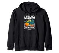 Just A Boy Who Loves Fukuisaurus Funny Dinosaur Prehistoric Sudadera con Capucha