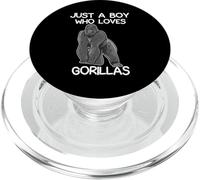 Just A Boy Who Loves Gorillas Funny Gorilla Lover for Men PopSockets PopGrip para MagSafe