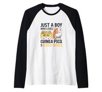 Just A Boy Who Loves Guinea Pigs and Video Games Camiseta Manga Raglan