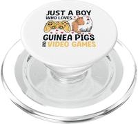 Just A Boy Who Loves Guinea Pigs and Video Games PopSockets PopGrip para MagSafe