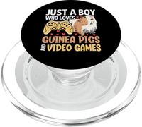 Just A Boy Who Loves Guinea Pigs and Video Games PopSockets PopGrip para MagSafe