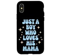 Just a Boy Who Loves His Mama Cute Family Loving Tees Mugs Carcasa para iPhone X/XS