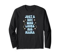 Just a Boy Who Loves His Mama Cute Family Loving Tees Mugs Manga Larga