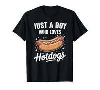 Just A Boy Who Loves Hot Dogs Hotdog Teen Boys Kid Camiseta
