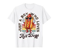 Just a Boy Who Loves Hot Dogs Hotdog Teen Boys Toddler Kid Camiseta