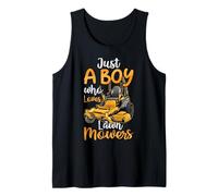 Just A Boy Who Loves Lawn Mowers Jardinero Niños Niños Niños Camiseta sin Mangas