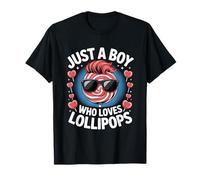 Just a Boy Who Loves Lollipops Candy Sweets Lover Kid Boy Camiseta